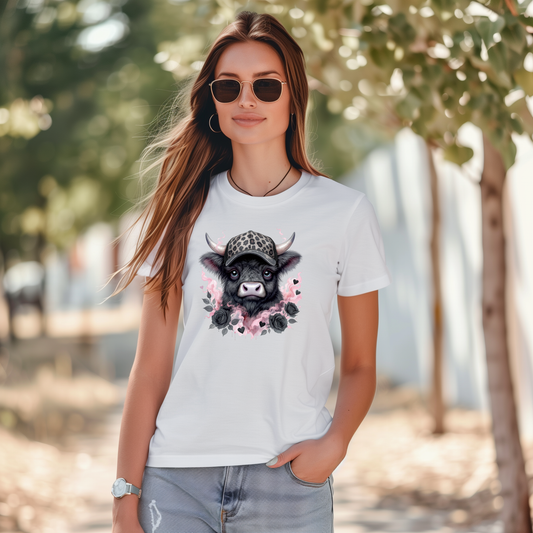 Tricou cu vaci 100% bumbac FLOWERS