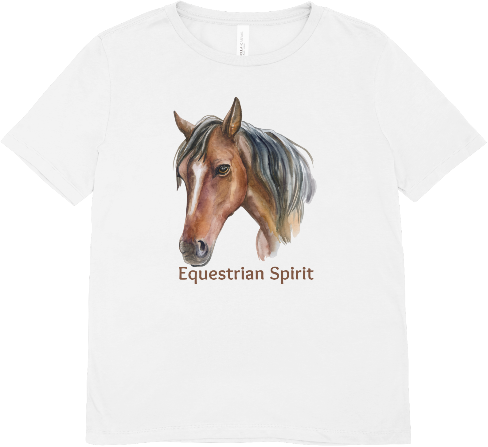 Tricou unisex cu cai  100% bumbac EQUESTRIAN SPIRIT