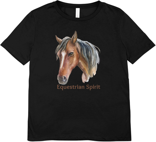 Tricou unisex cu cai 100% bumbac EQUESTRIAN SPIRIT