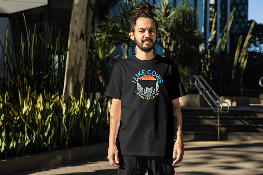 Tricou unisex cu vaca 100% bumbac I LIKE COWS