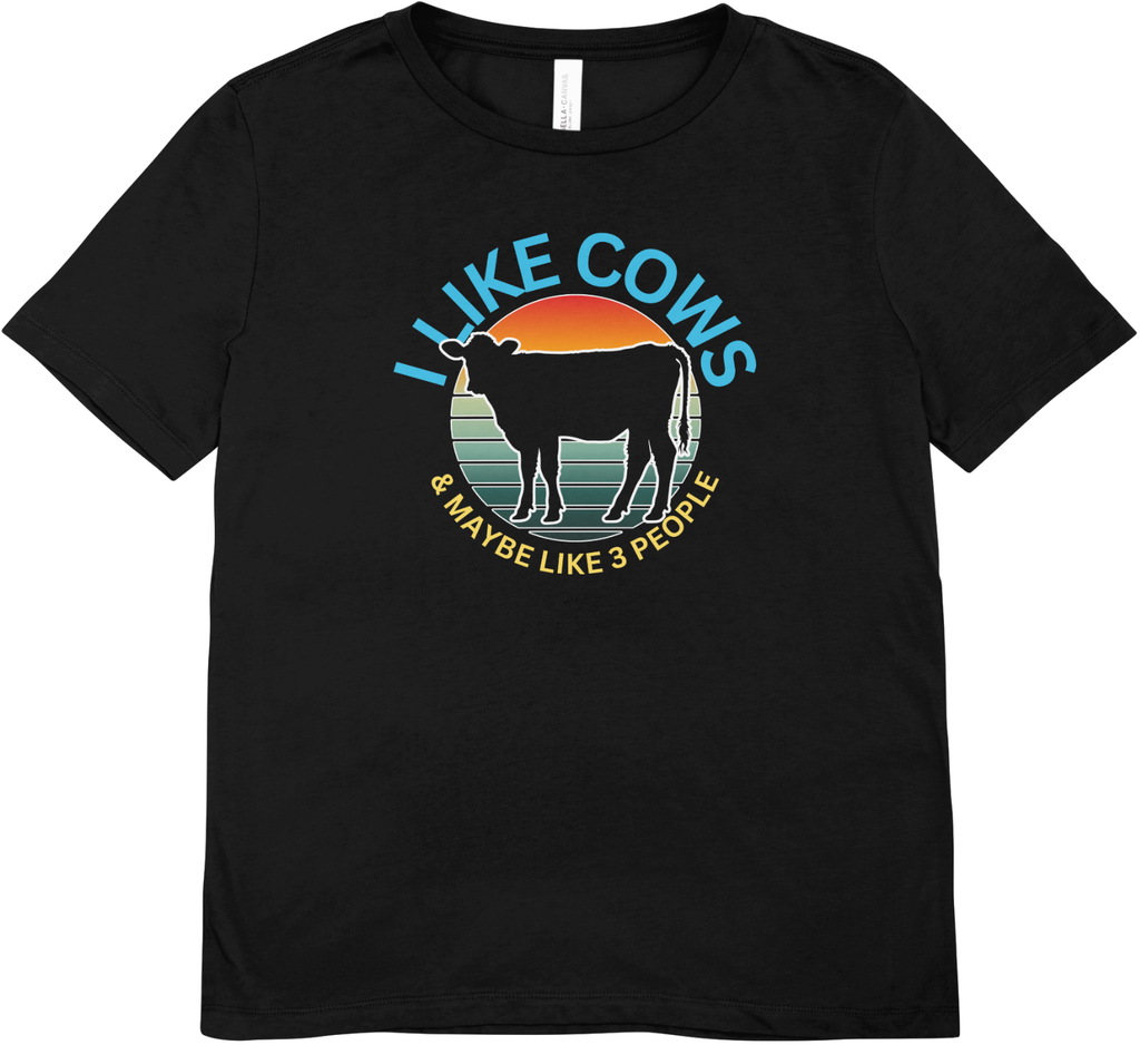 Tricou unisex cu vaca 100% bumbac I LIKE COWS