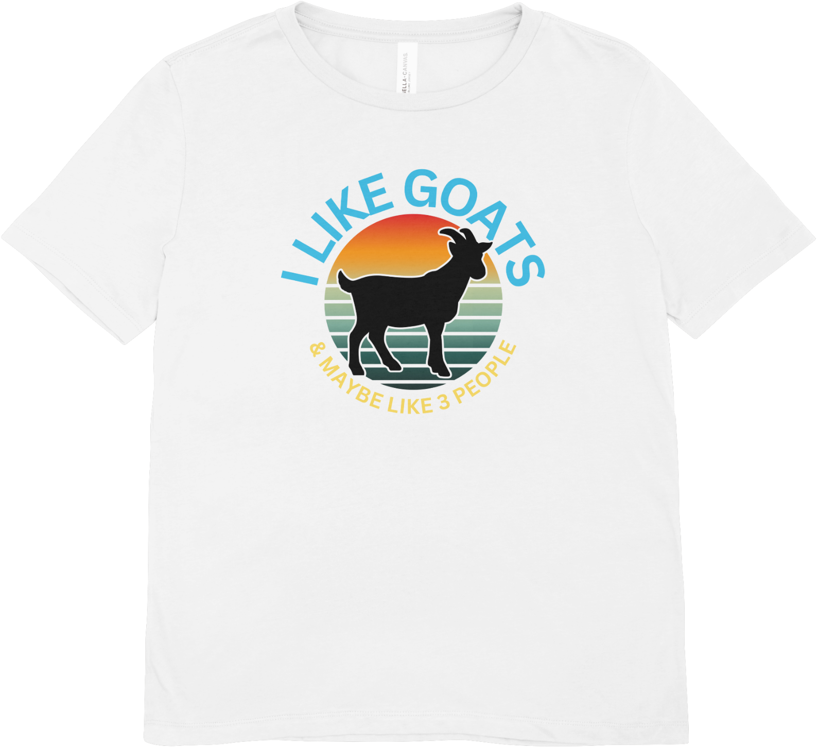 Tricou unisex cu capra 100% bumbac I LIKE GOATS