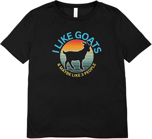 Tricou unisex cu capra 100% bumbac I LIKE GOATS