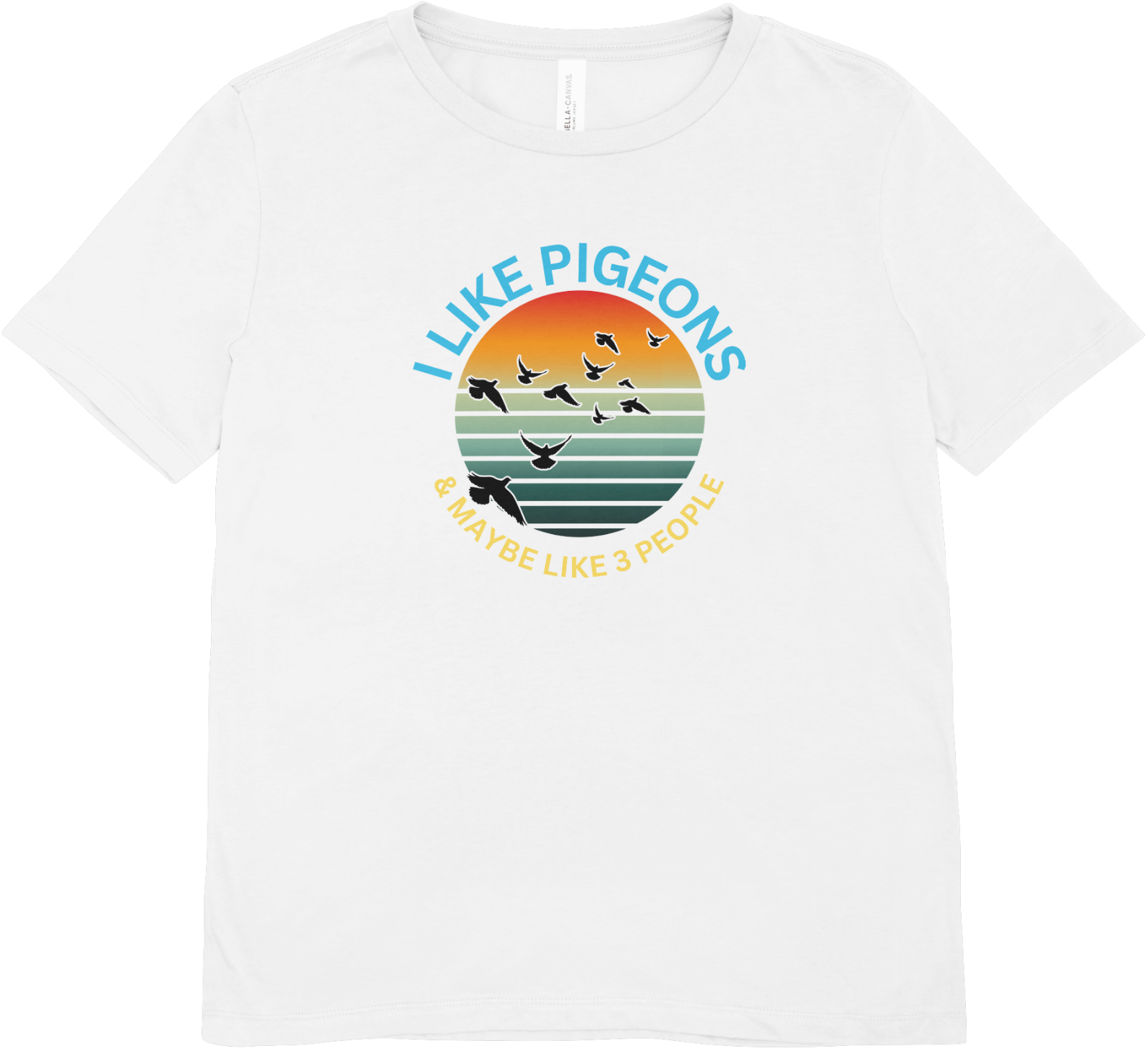Tricou unisex cu porumbei 100% bumbac I LIKE PIGEONS