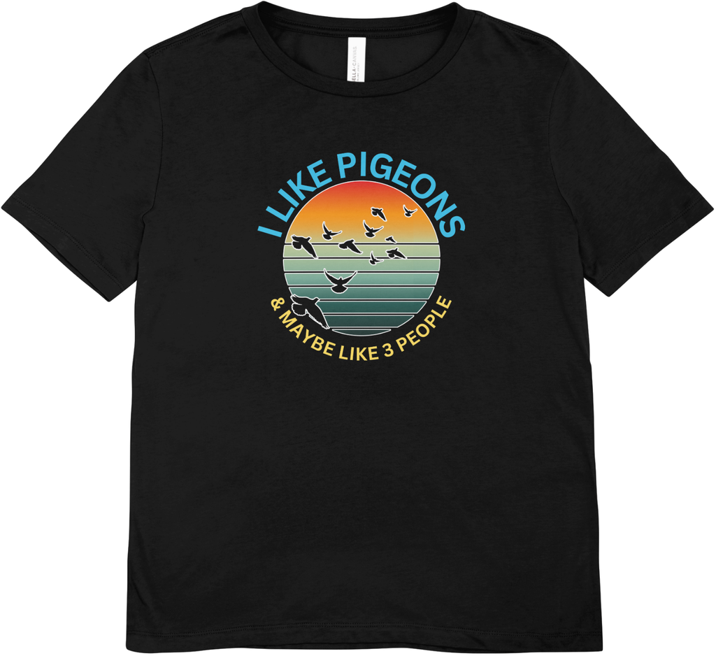 Tricou unisex cu porumbei 100% bumbac I LIKE PIGEONS