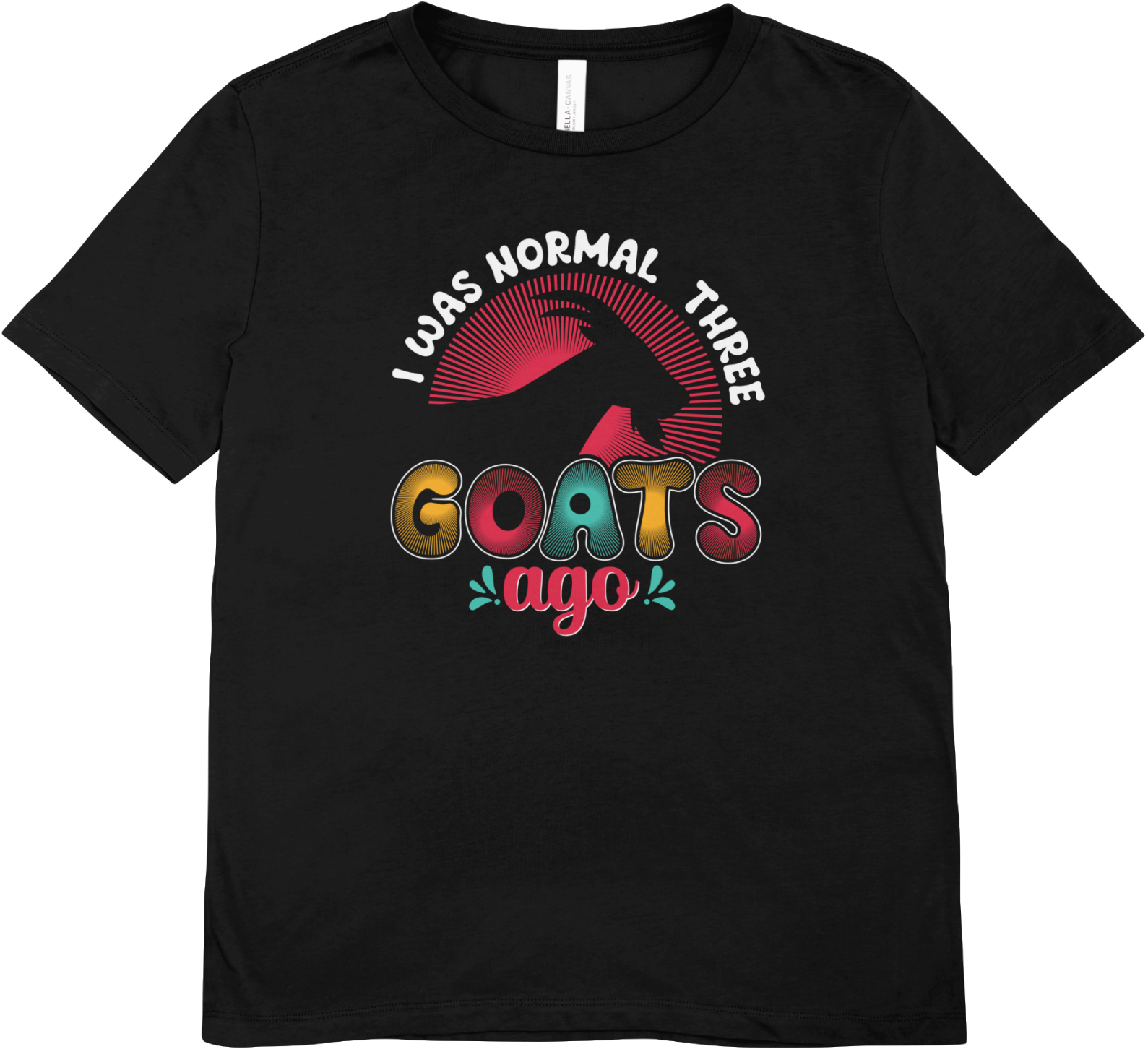 Tricou unisex cu capre 100% bumbac I WAS NORMAL