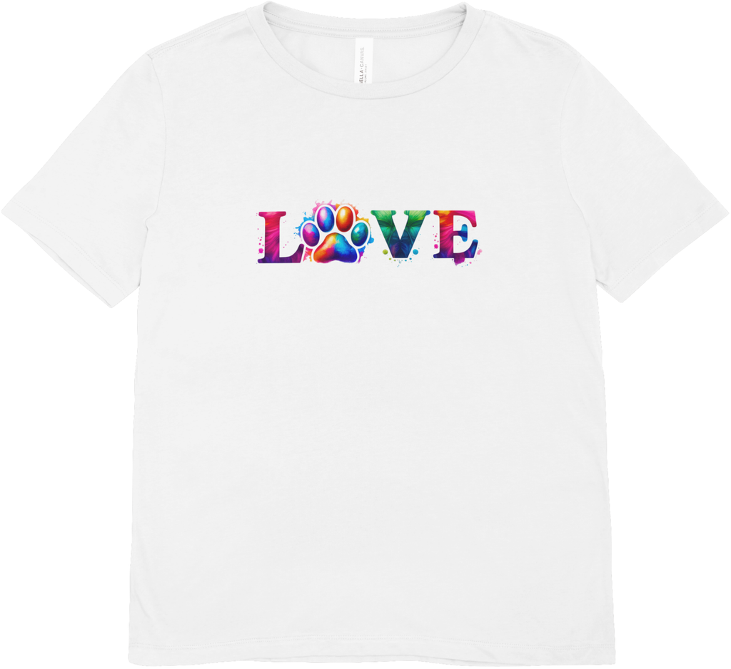 Tricou cu căței 100% bumbac LOVE