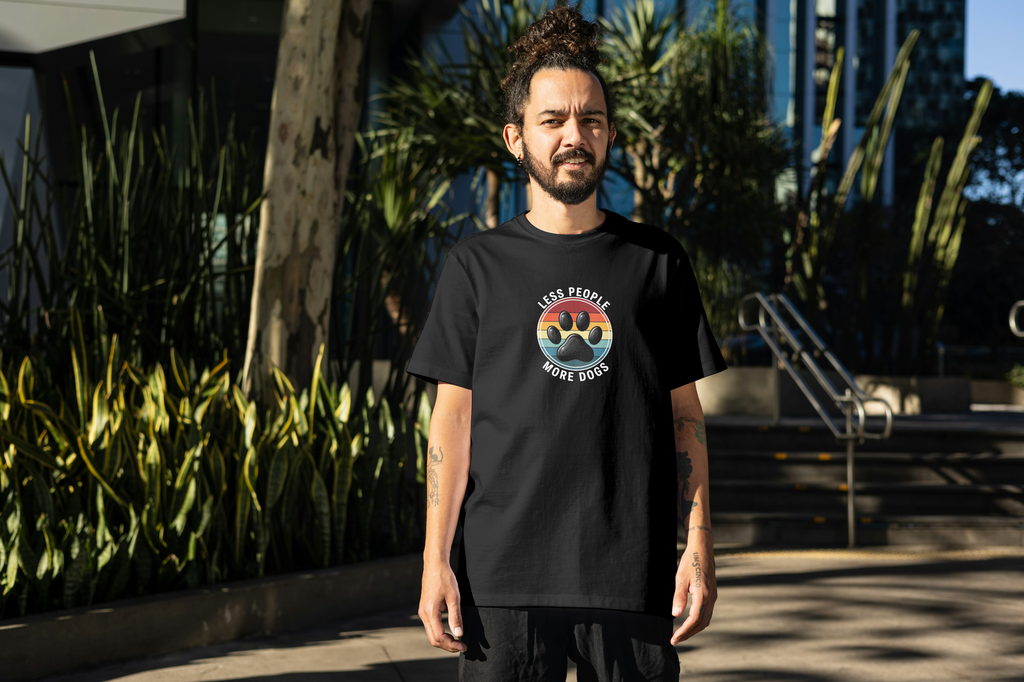 Tricou unisex cu căței 100% bumbac MORE DOGS