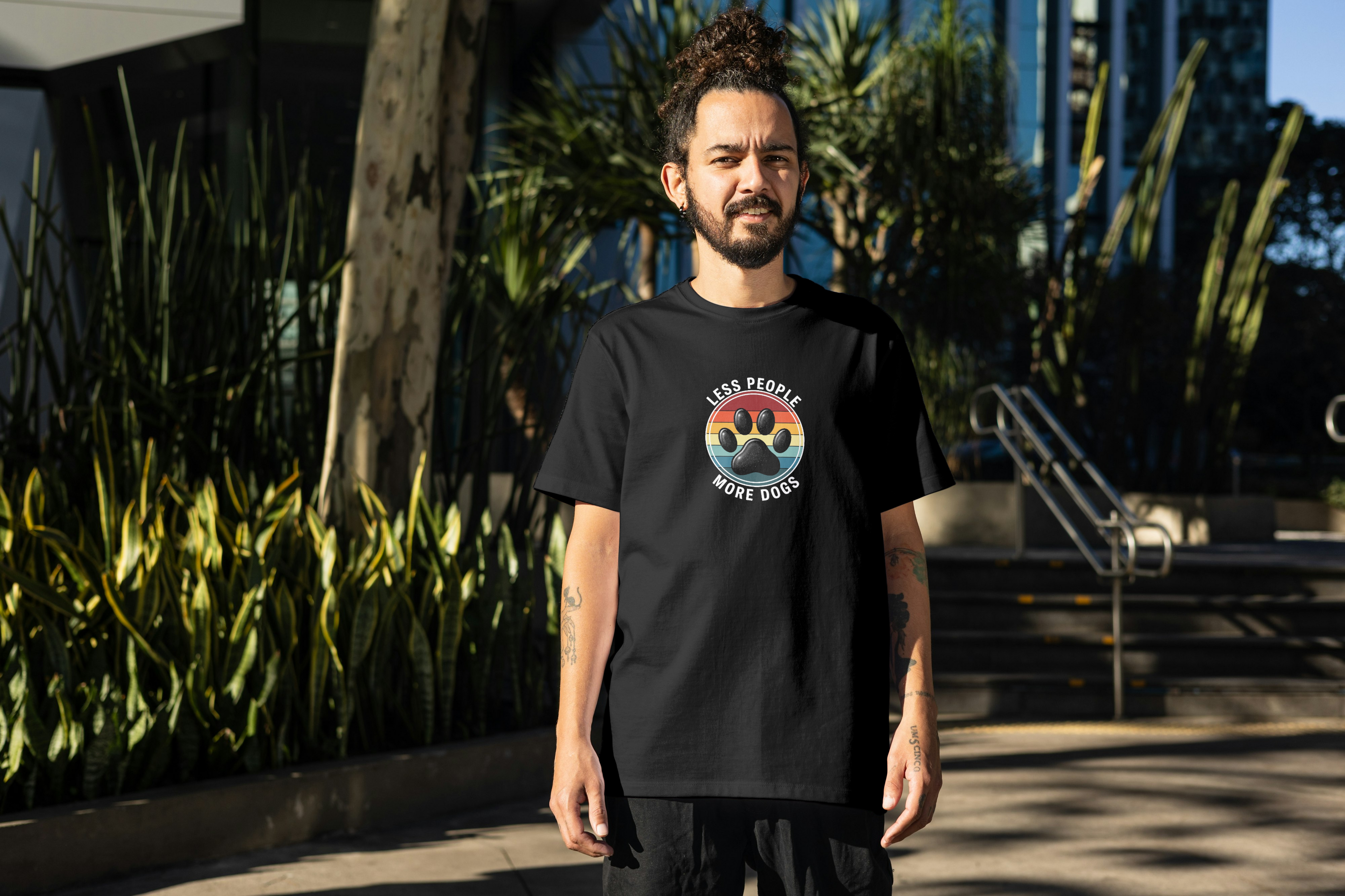 Tricou unisex cu căței 100% bumbac MORE DOGS