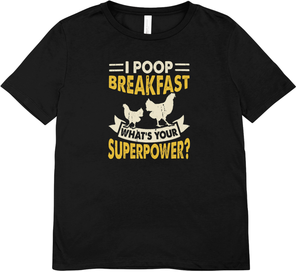 Tricou unisex cu gaini 100% bumbac  Breakfast