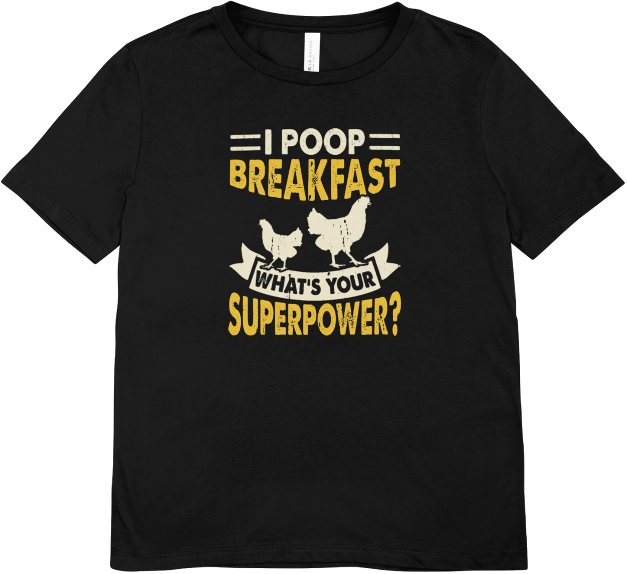 Tricou unisex cu gaini 100% bumbac  Breakfast