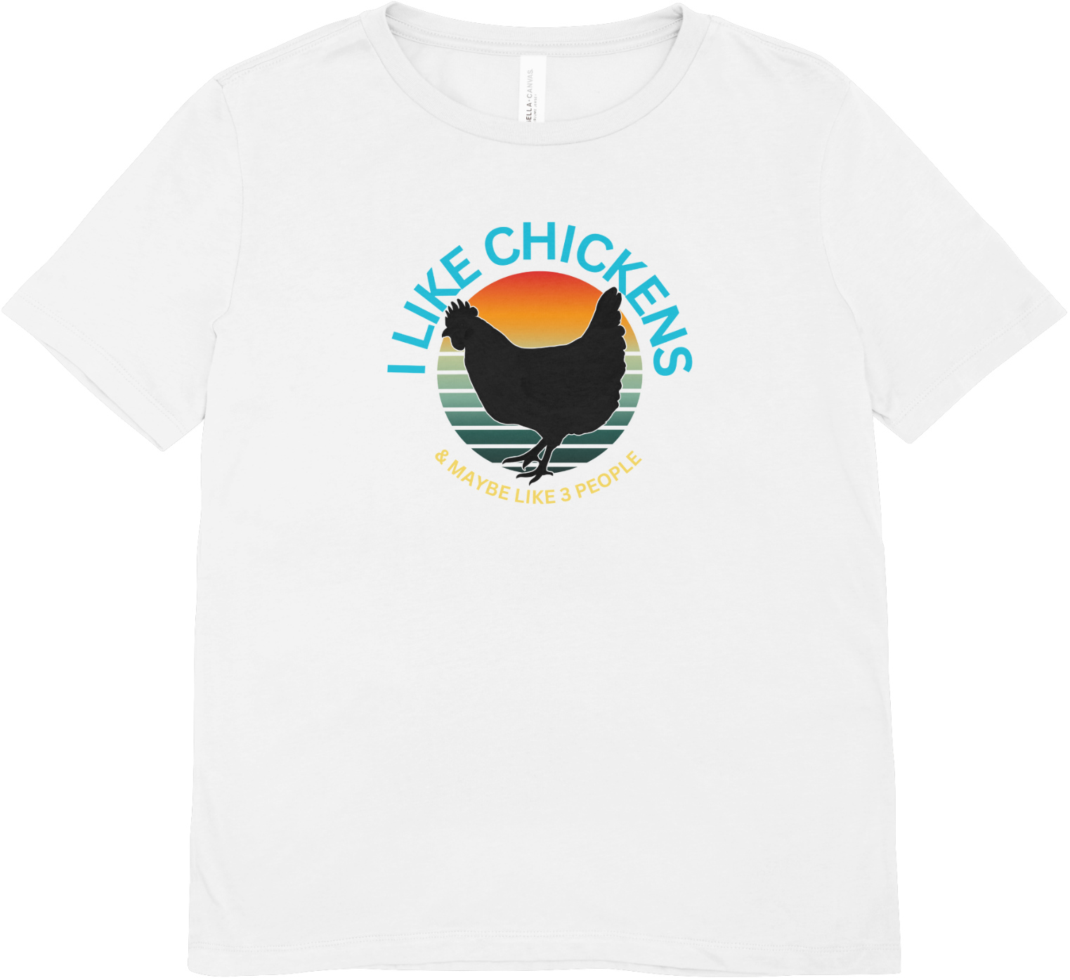 Tricou unisex cu gaini 100% bumbac I LIKE CHICKENS
