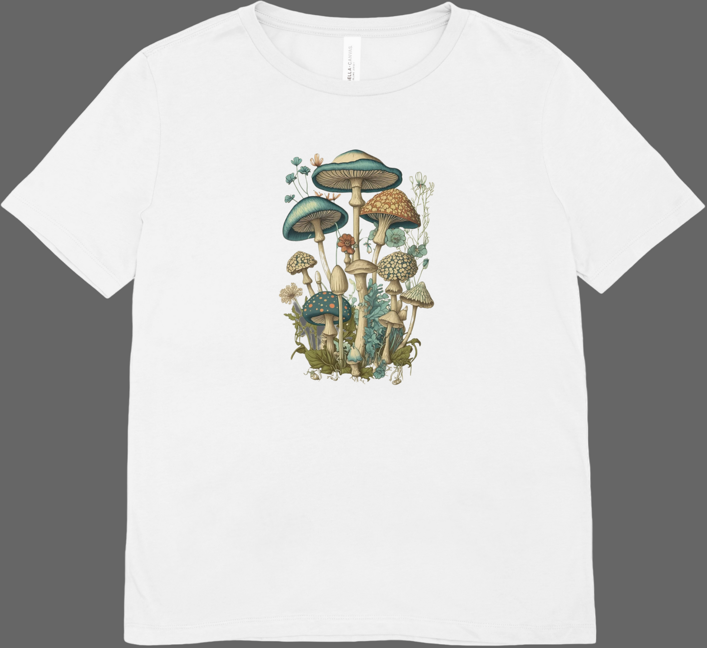 Tricou unisex cu ciuperci 100% bumbac BLUEY