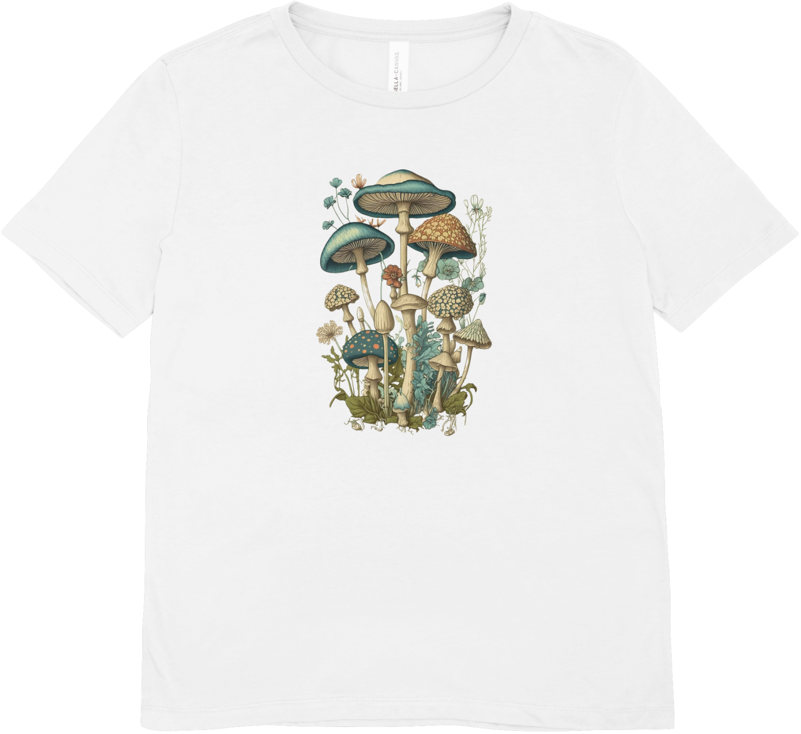 Tricou unisex cu ciuperci 100% bumbac BLUEY