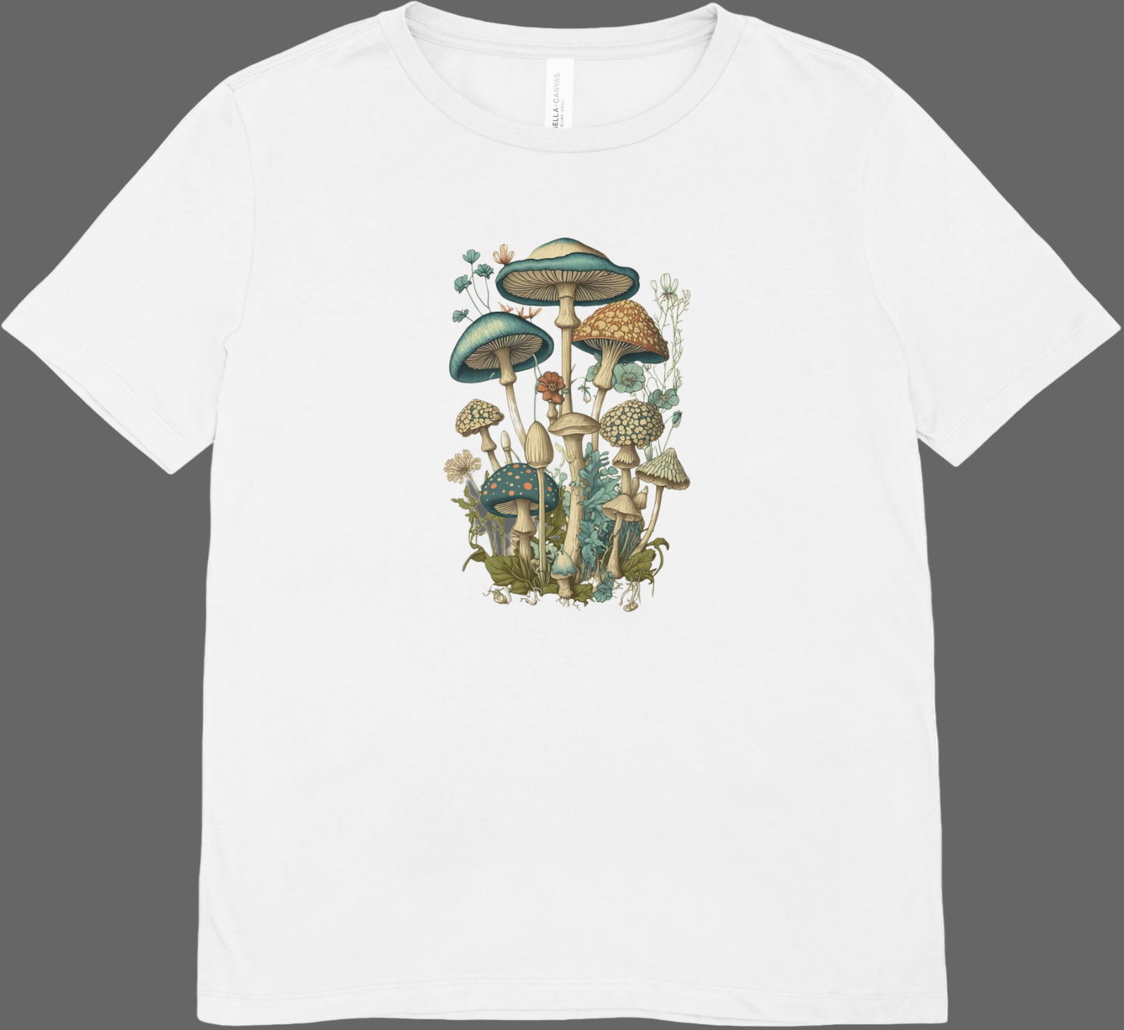 Tricou unisex cu ciuperci 100% bumbac BLUEY