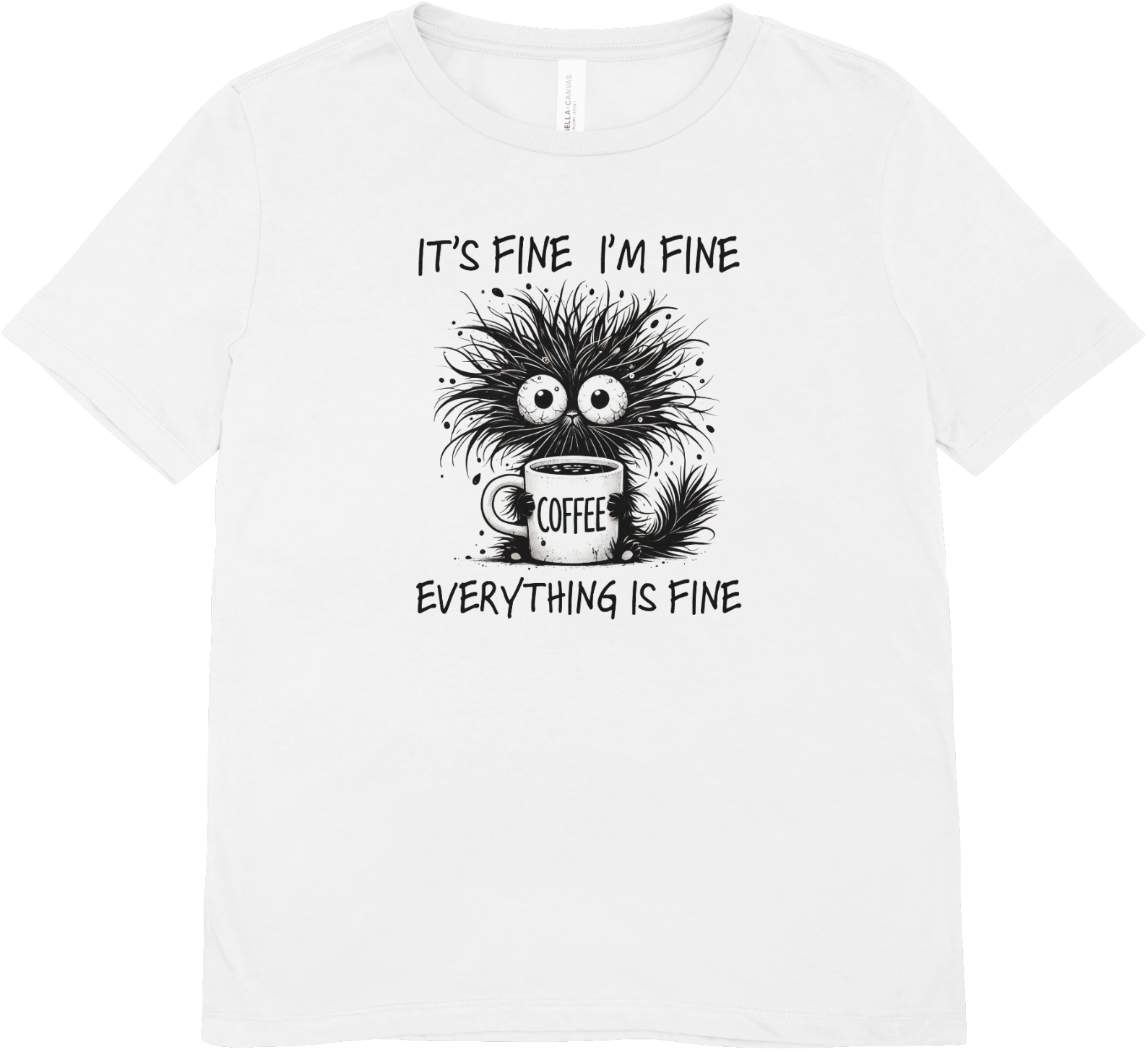 Tricou unisex cu pisici 100% bumbac Coffe