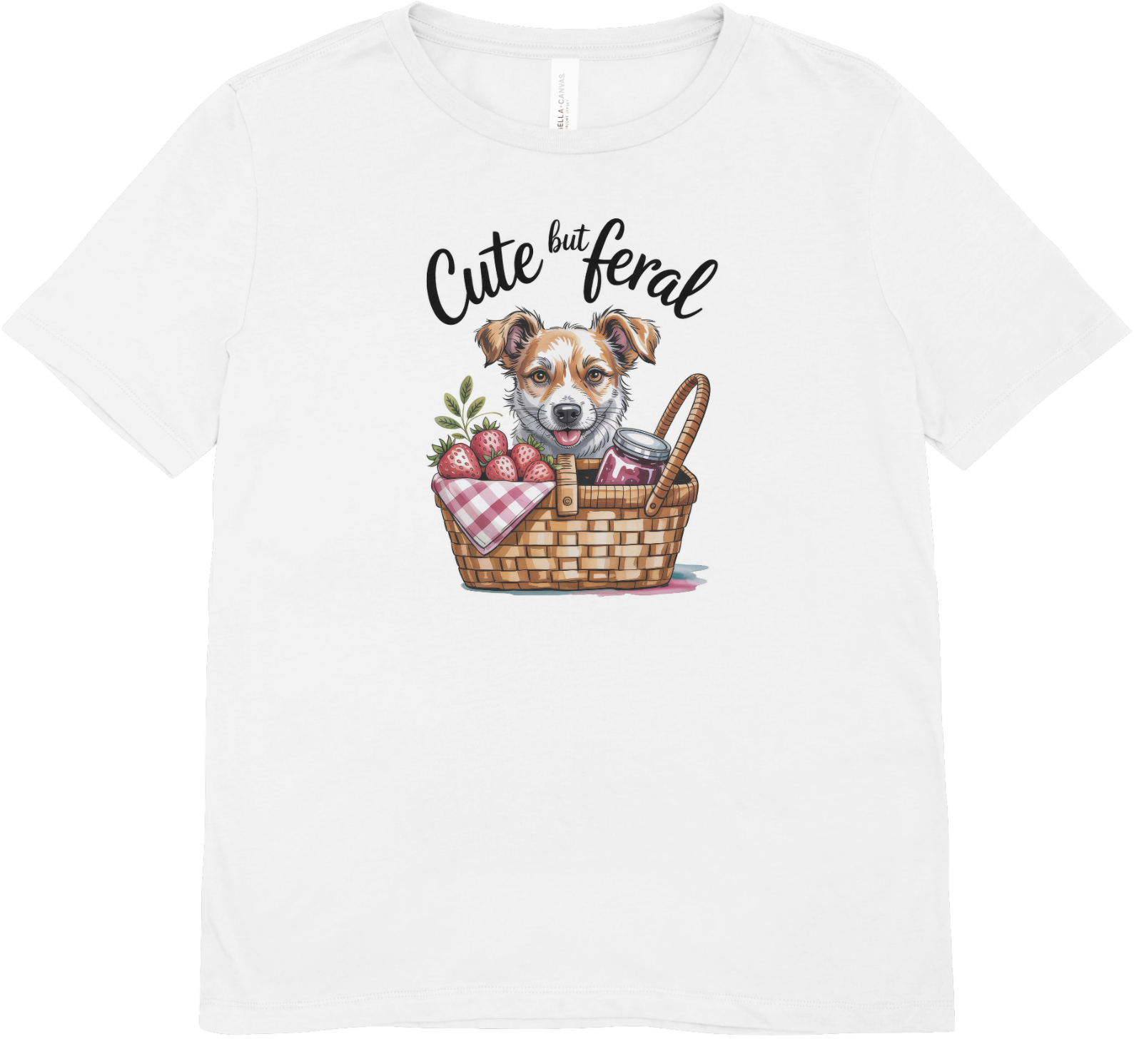 Tricou cu căței 100% bumbac CUTE BUT FERAL