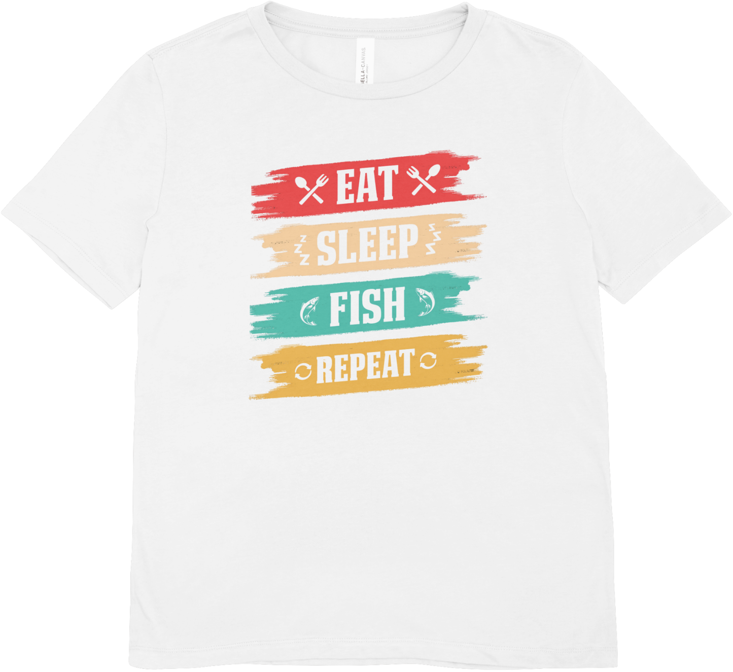 Tricou barbatesc pescuit 100% bumbac FISH REPEAT