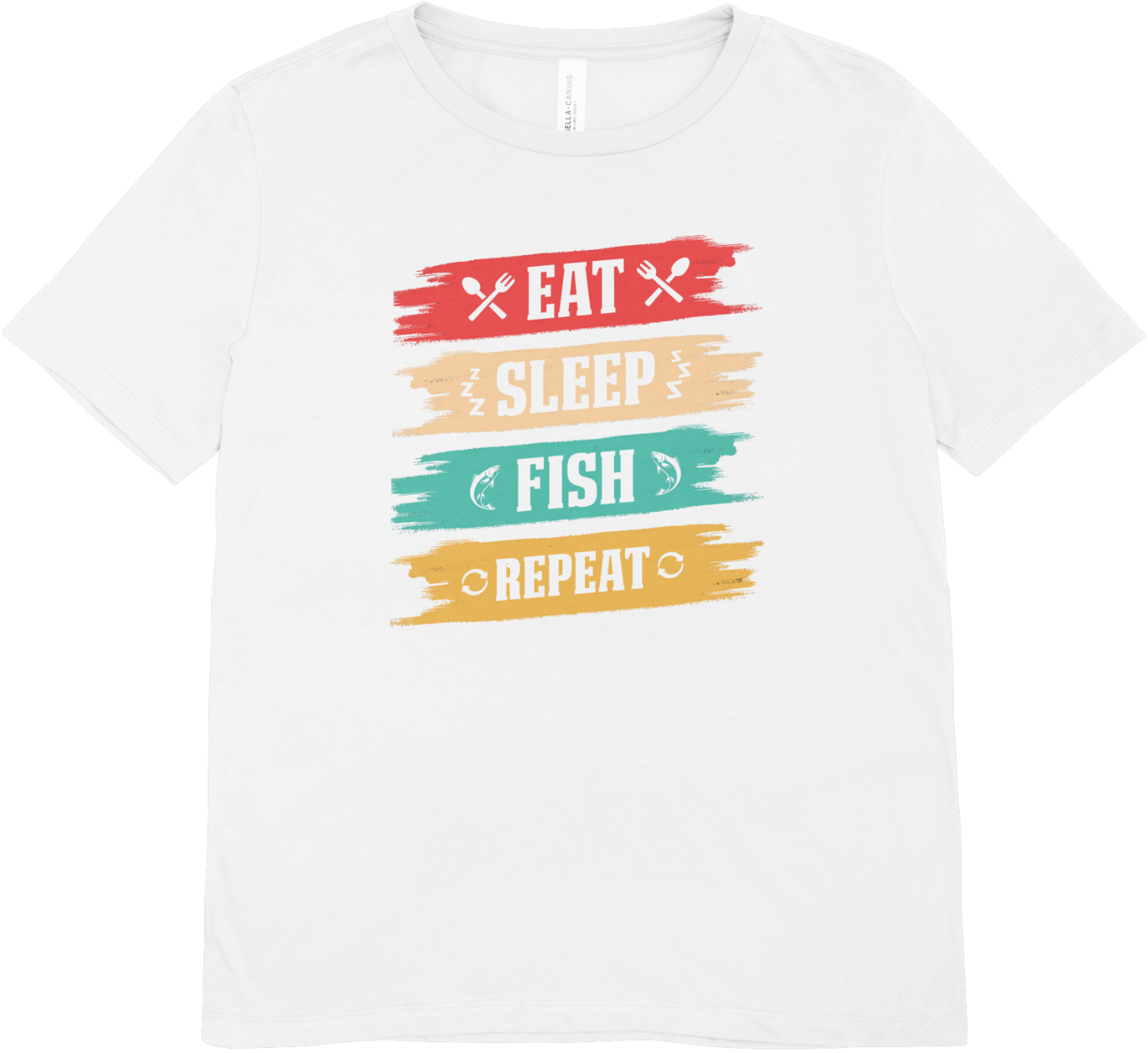 Tricou barbatesc pescuit 100% bumbac FISH REPEAT