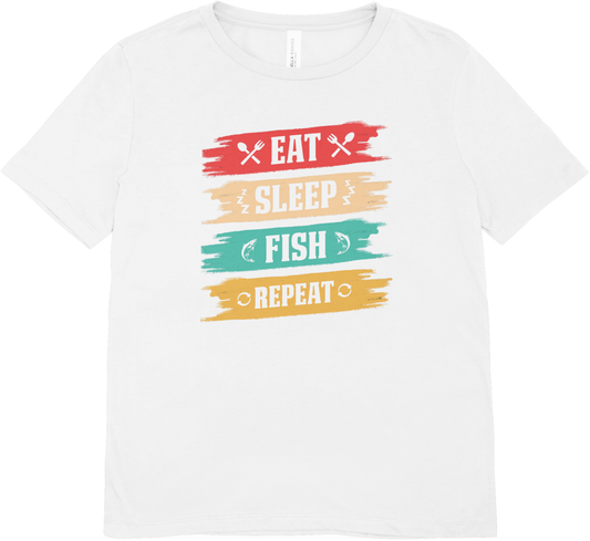 Tricou barbatesc pescuit 100% bumbac FISH REPEAT