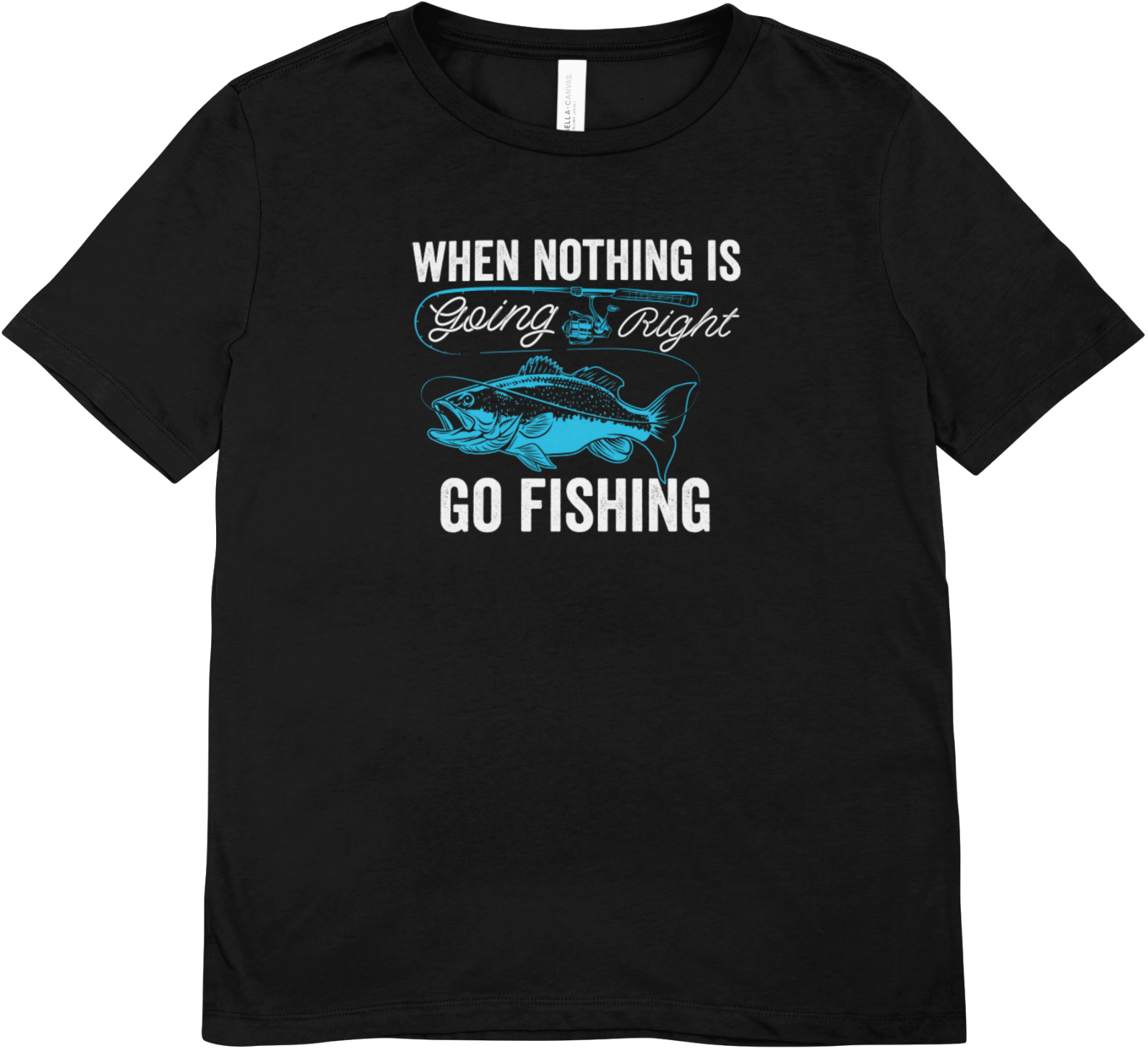 Tricou barbatesc pescuit 100% bumbac GO FISHING