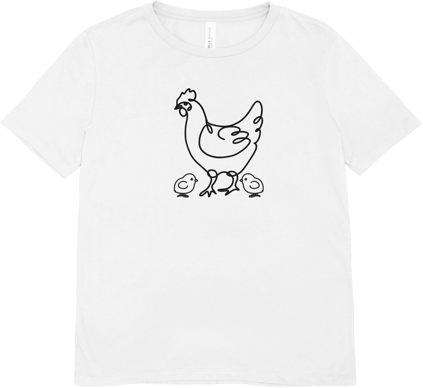 Tricou unisex cu gaini 100% bumbac HEN&amp;CHICK