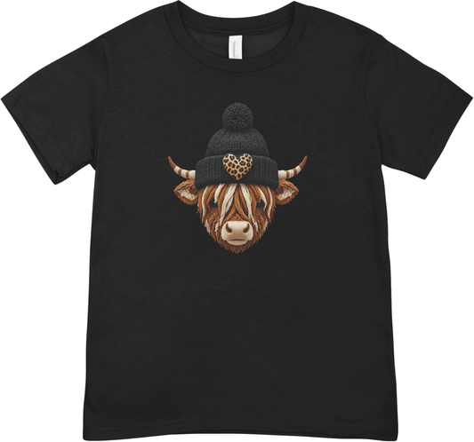 Tricou unisex 100% bumbac cu vaca Cool Highland