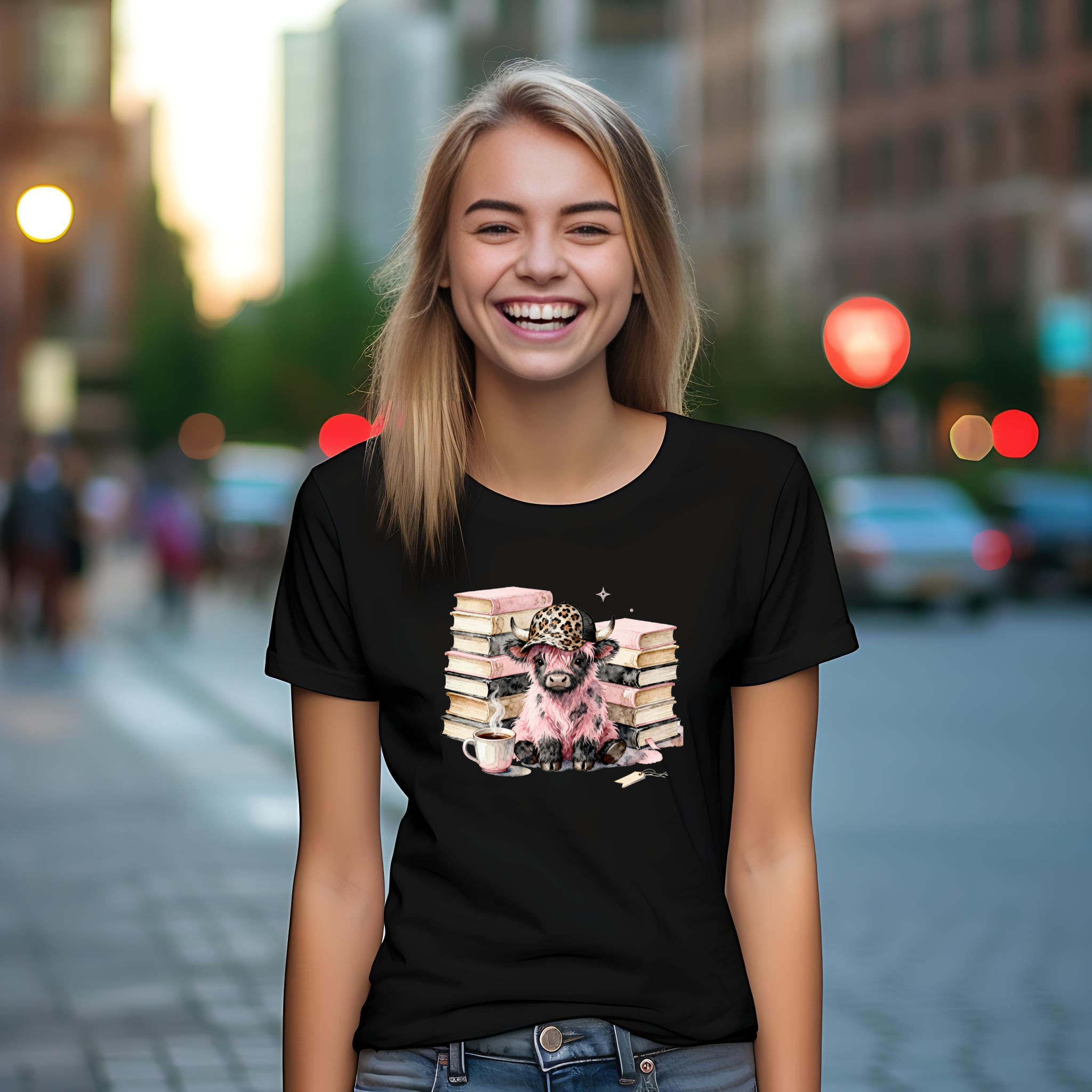 Tricou cu vaci 100% bumbac BOOKS