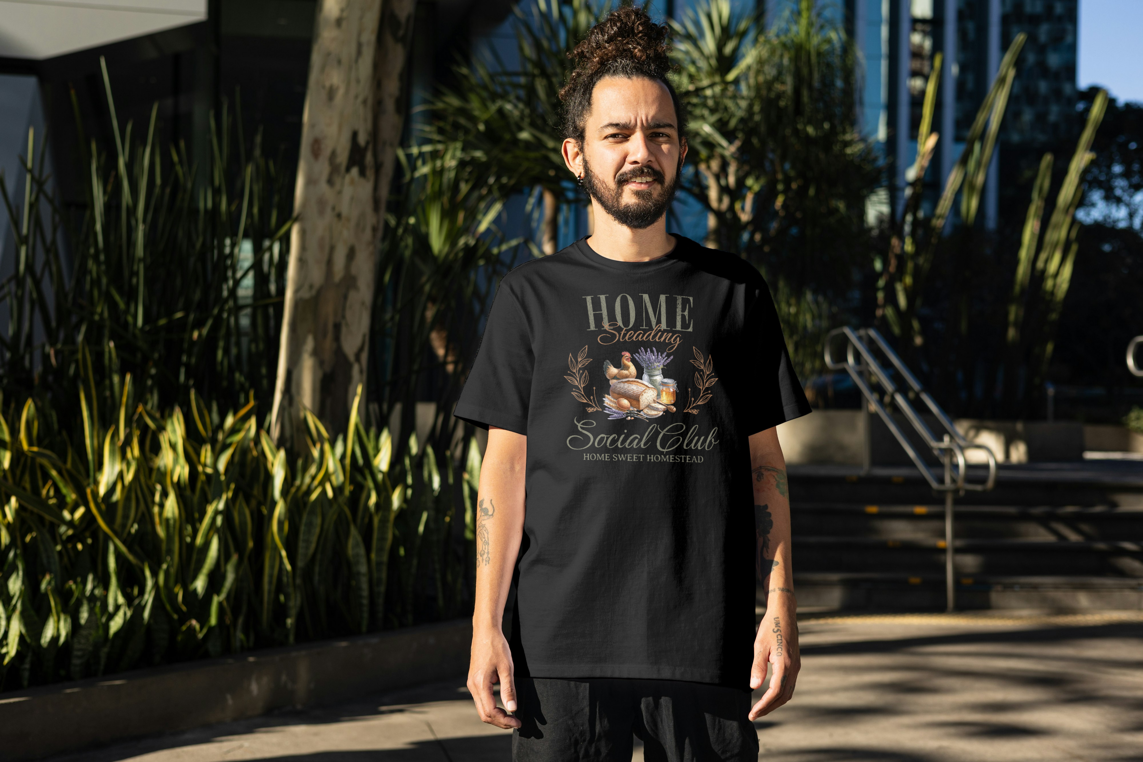 Tricou unisex cu tematica homestead 100% bumbac Home steading