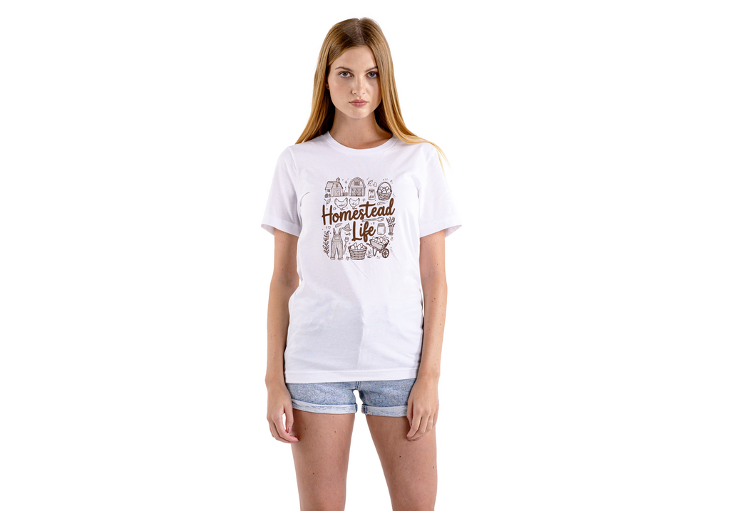 Tricou unisex cu tematică homestead 100% bumbac HOMESTEAD LIFE