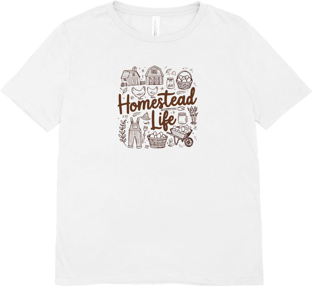 Tricou unisex cu tematică homestead 100% bumbac HOMESTEAD LIFE