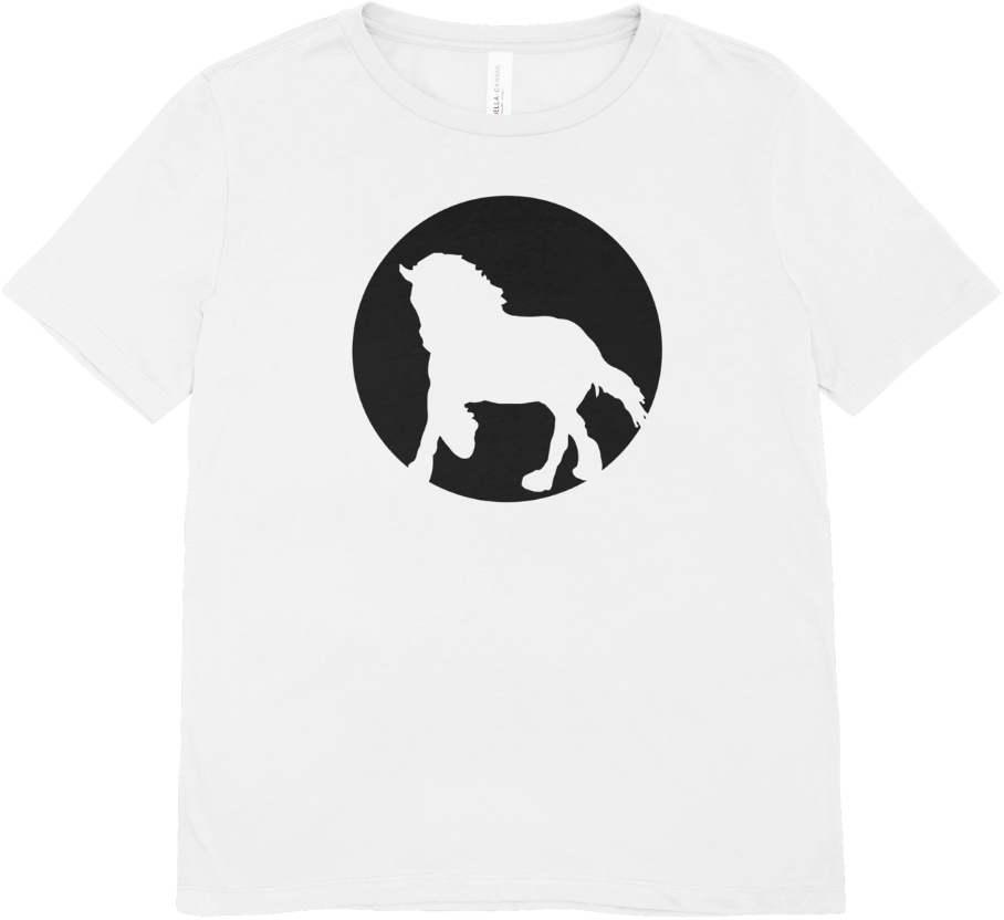 Tricou unisex cu cai 100% bumbac HORSE