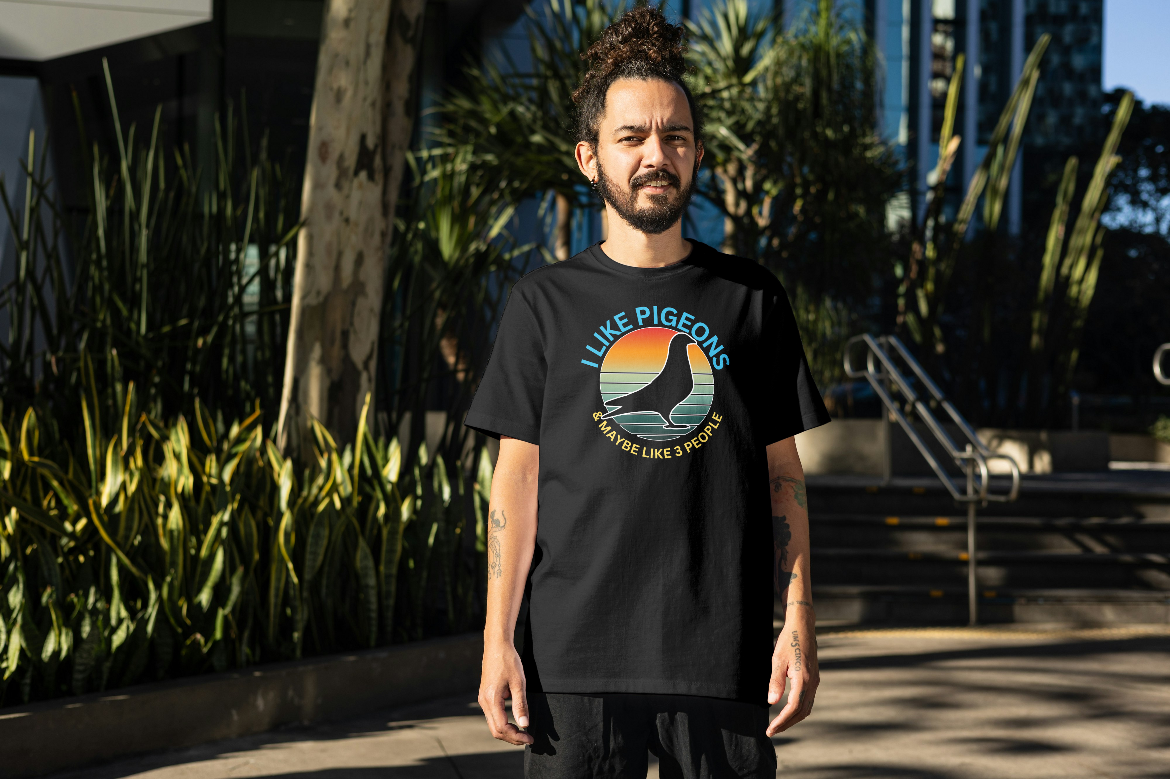 Tricou unisex cu porumbel 100% bumbac PIGEONS