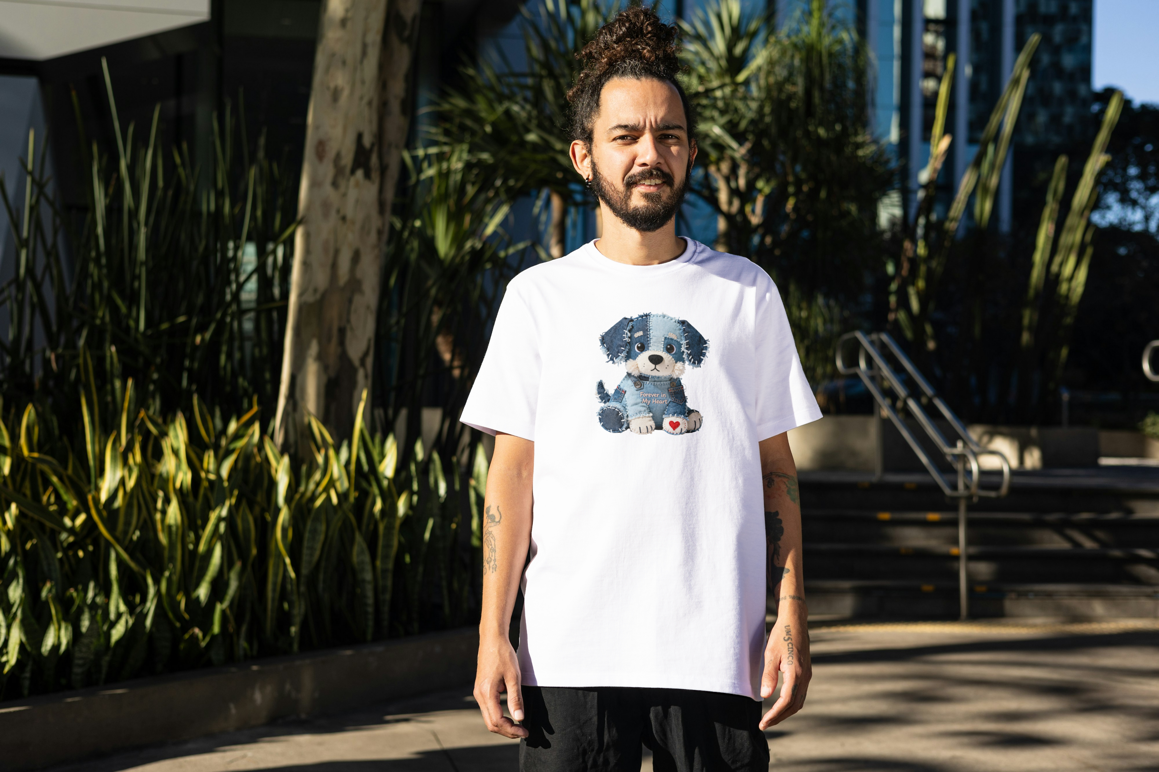 Tricou cu căței 100% bumbac IN MY HEART