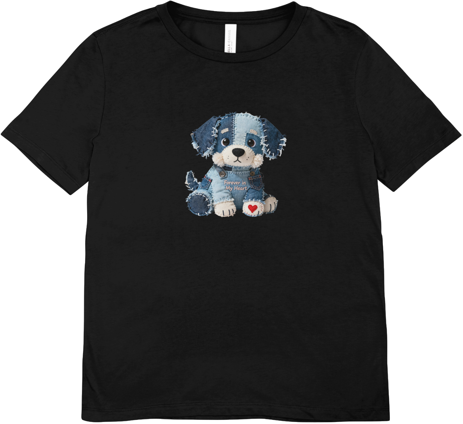 Tricou cu căței 100% bumbac IN MY HEART