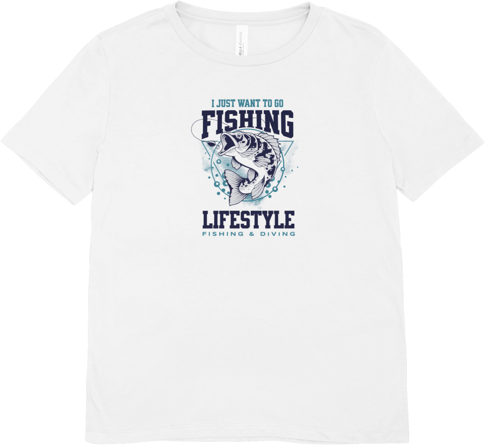 Tricou barbatesc pescuit 100% bumbac LIFESTYLE