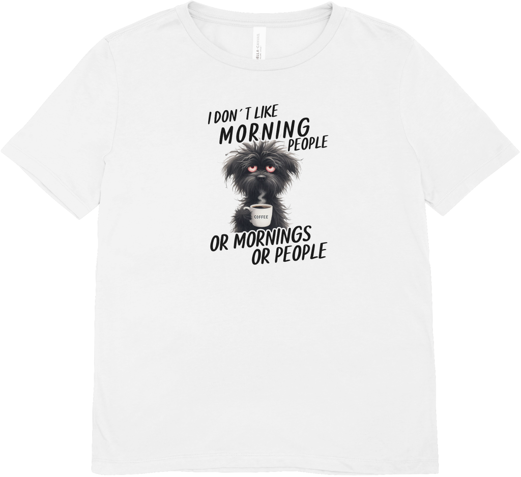 Tricou unisex cu căței 100% bumbac MORNING PEOPLE