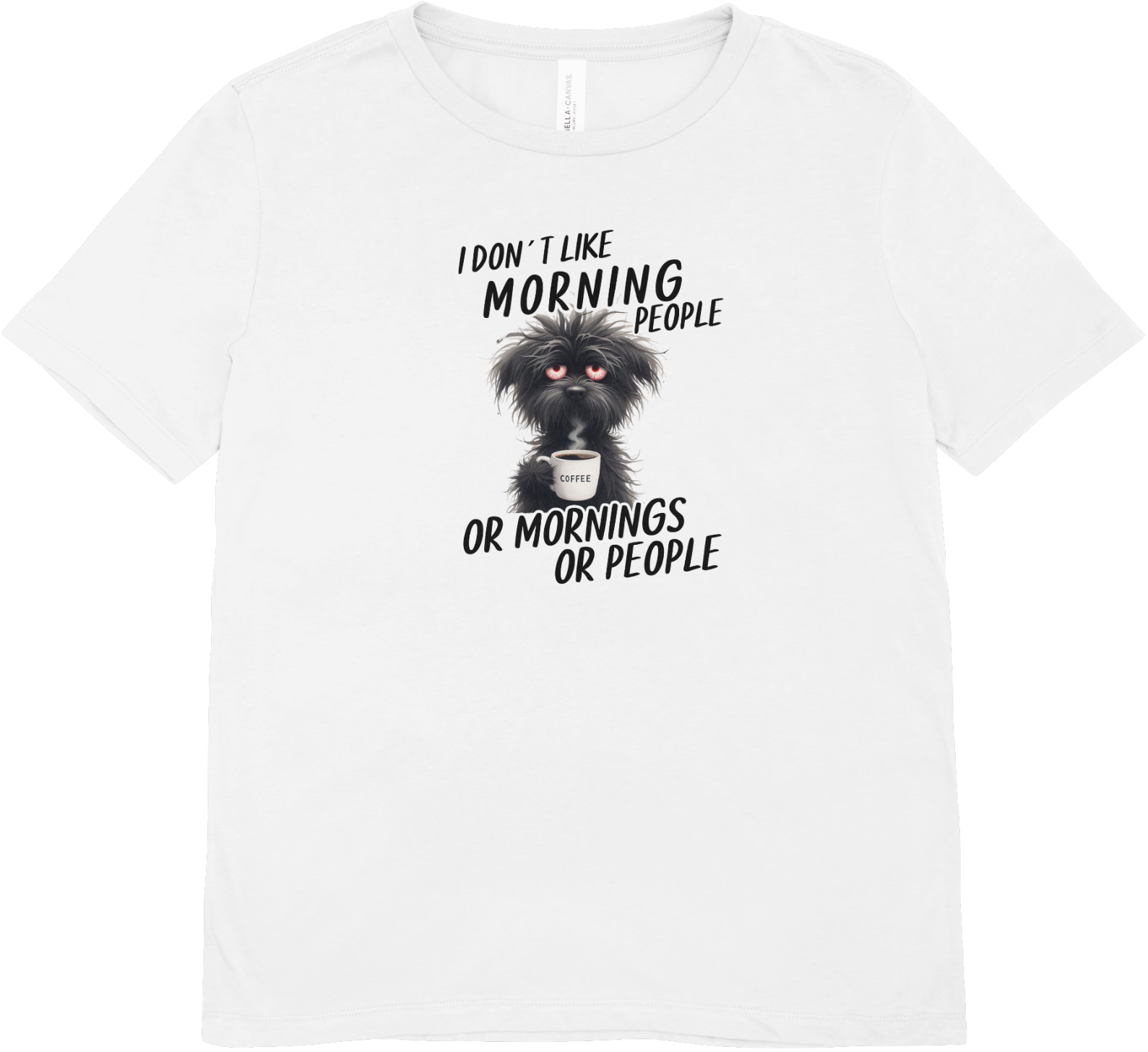 Tricou unisex cu căței 100% bumbac MORNING PEOPLE