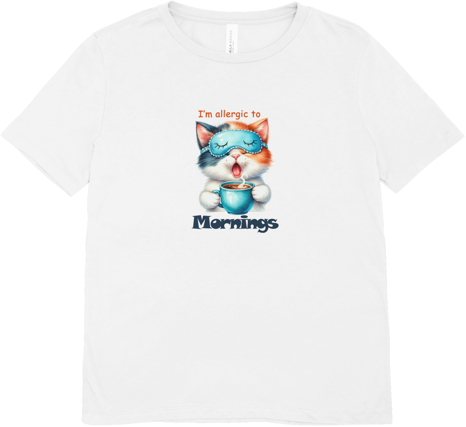 Tricou unisex cu pisici 100% bumbac MORNINGS