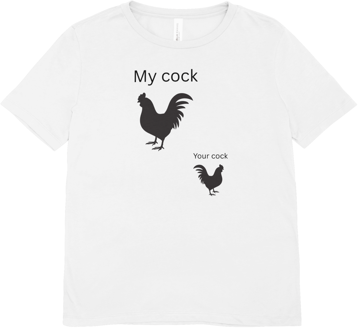 Tricou unisex cu cocosi 100% bumbac MY COCK