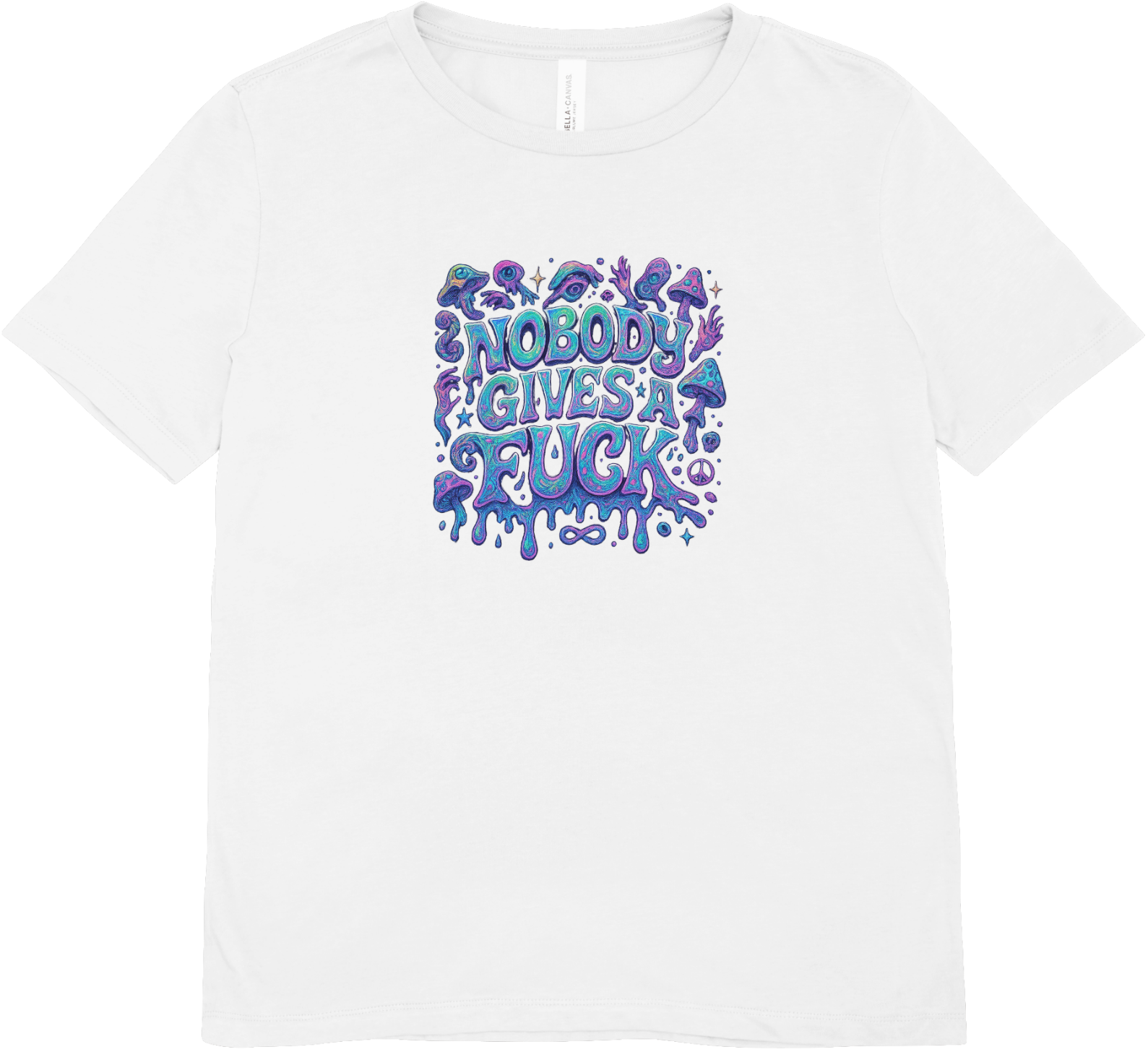 Tricou unisex cu ciuperci 100% bumbac NOBODY