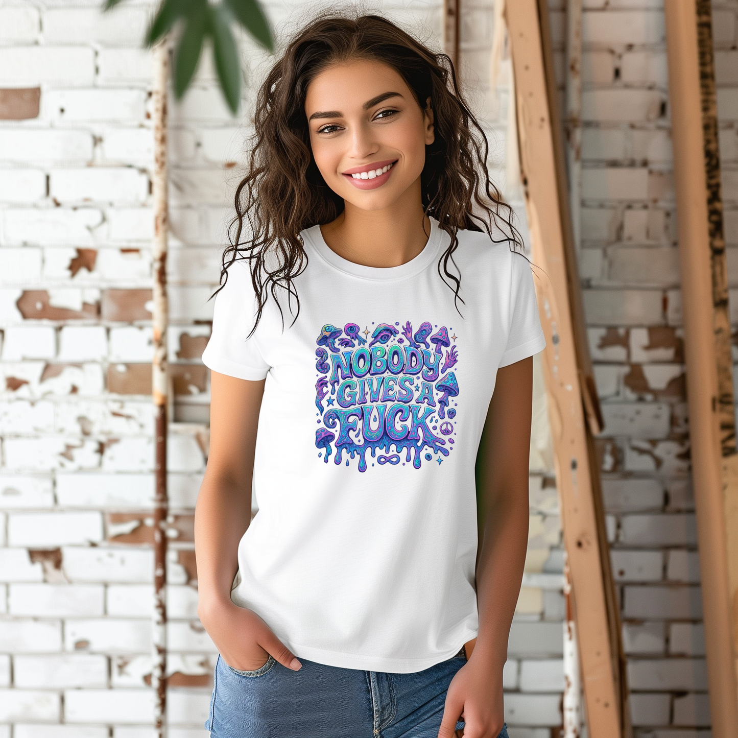 Tricou unisex cu ciuperci 100% bumbac NOBODY