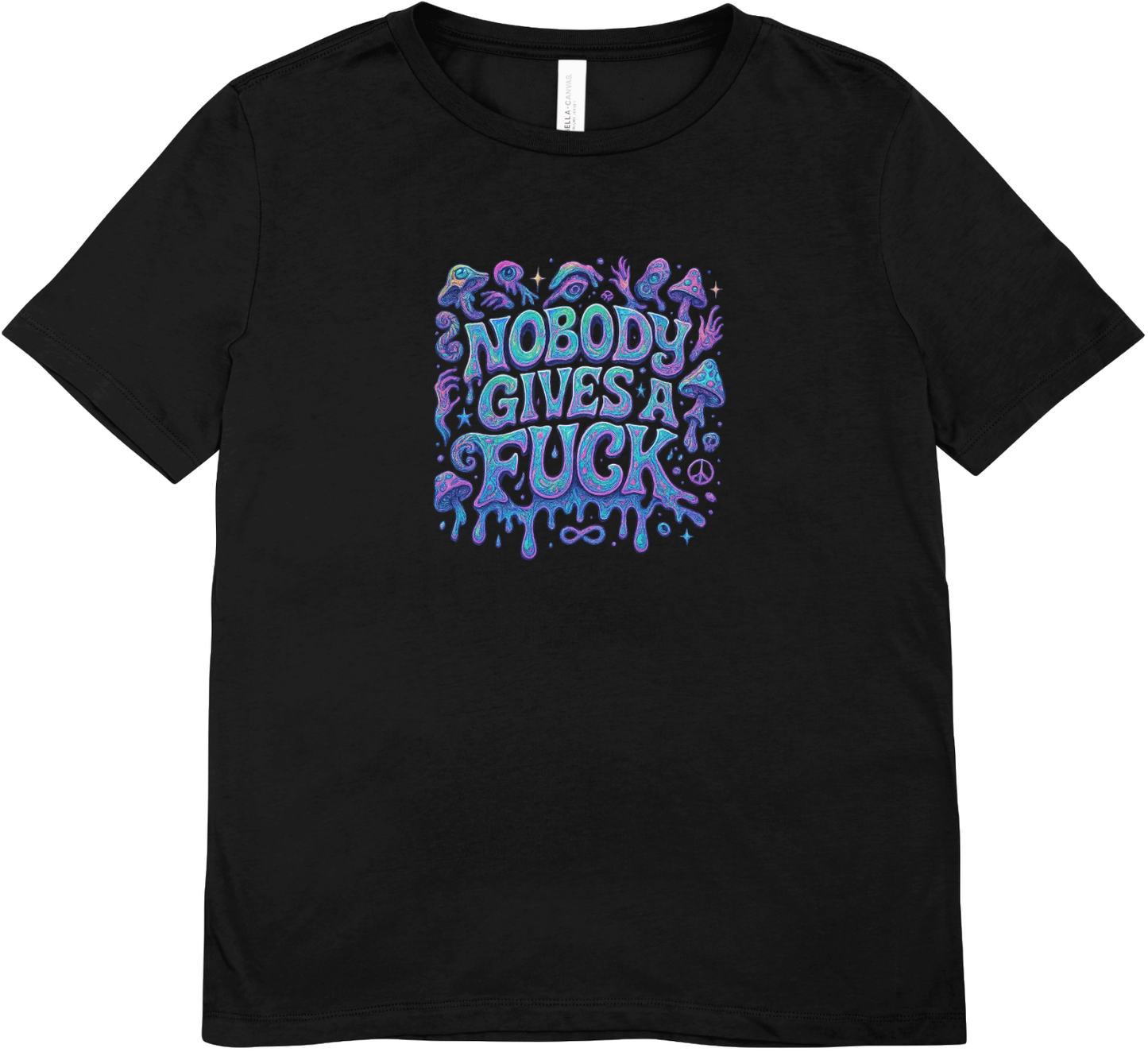 Tricou unisex cu ciuperci 100% bumbac NOBODY