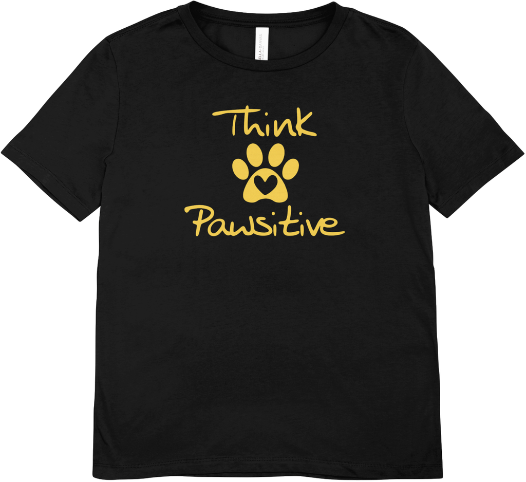 Tricou unisex cu căței 100% bumbac PAWSITIVE