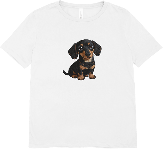 Tricou unisex cu căței 100% bumbac DACHSHUND