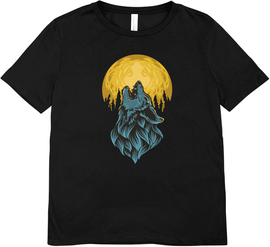 Tricou unisex cu lup 100% bumbac Wolf